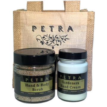 Hand Skin Saver Gift Bag <br/>Hand Body Scrub & <br/>Gardeners Hand Cream
