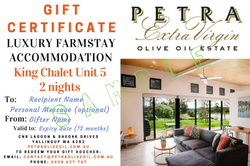 Petra Accommodation Gift Certificate KING CHALET Unit 5