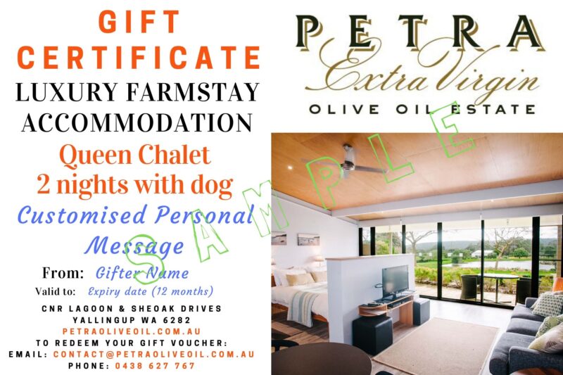 Petra Accommodation Gift Certificate QUEEN CHALET w dog Generic