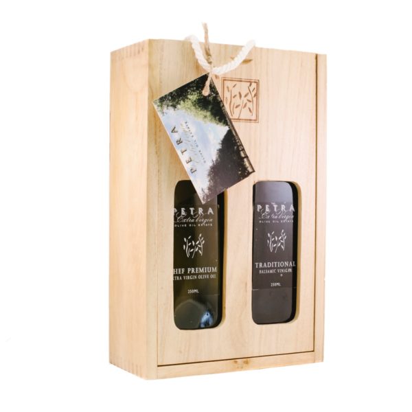 Petra Gift Box Two Pack Hand Crafted Wood Angle Swing Tag
