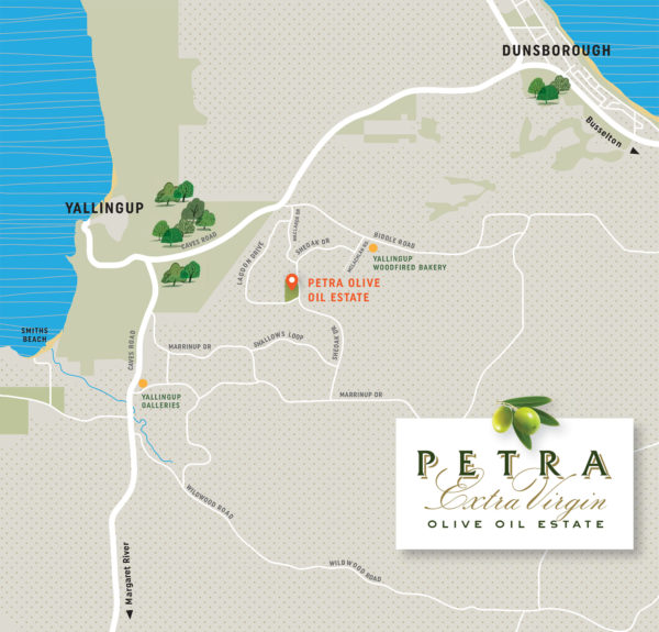 Petra Extra Virgin Olive Oil Estate Location Map