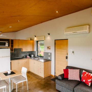 Petra Margaret River Queen Chalet 1 Kitchen Dining Living 2