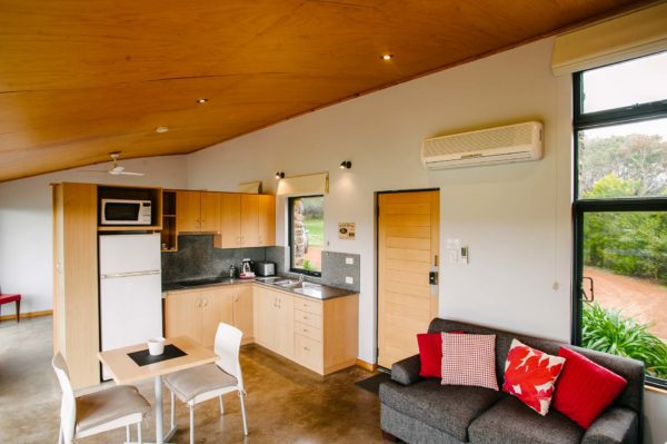 Petra Margaret River Queen Chalet 1 Kitchen Dining Living 2