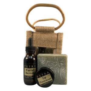 Face Serum, Lip Treatment & EVOO Soap Gift Bag
