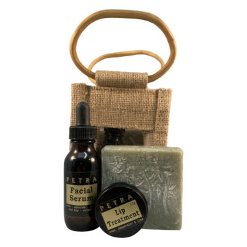 Face Serum, Lip Treatment & EVOO Soap Gift Bag